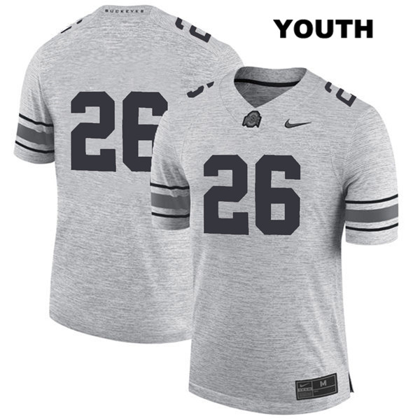 Ohio State Buckeyes Youth Jaelen Gill #26 Gray Authentic Nike No Name College NCAA Stitched Football Jersey LB19E03LY